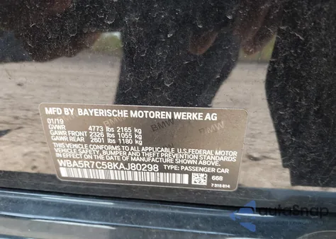 2019 BMW 330I xDrive z USA, uszkodzony, nr VIN WBA5R7C58KAJ80298